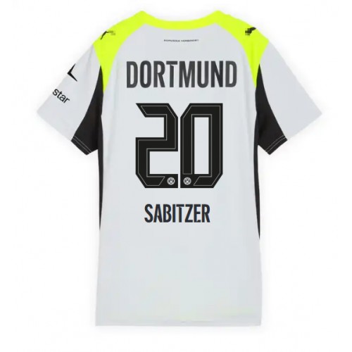 Borussia Dortmund Marcel Sabitzer #20 Bortatröja Dam 2025-26 Kortärmad Borussia Dortmund Marcel Sabitzer #20 Bortatröja Dam 2025-26 Kortärmad